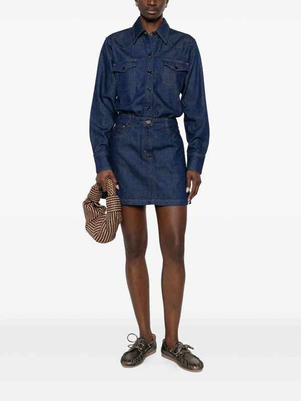 A.P.C.: Robe longueur genou online - Robe Au Genou - Bleu