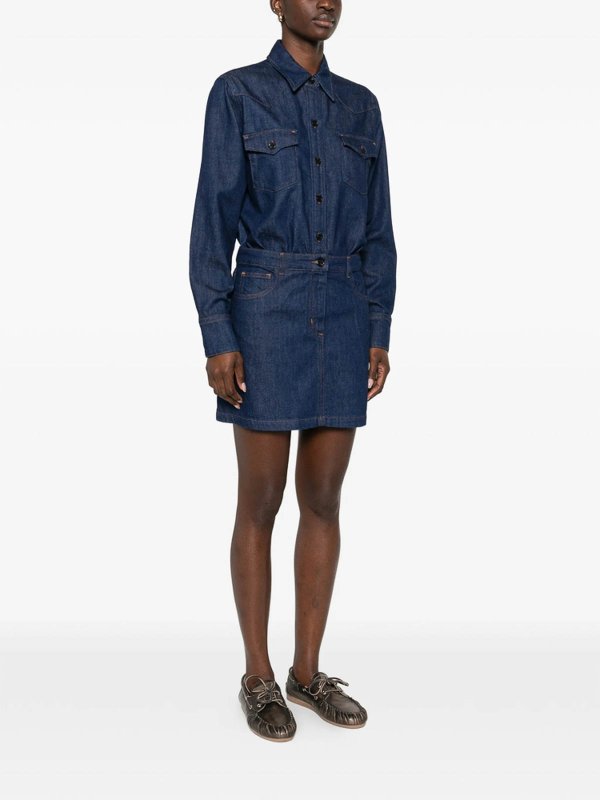 Robe Au Genou - Bleu shop online: A.P.C.
