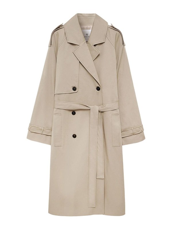 ANINE BING: Trenchcoats - Trenchcoat - Beige