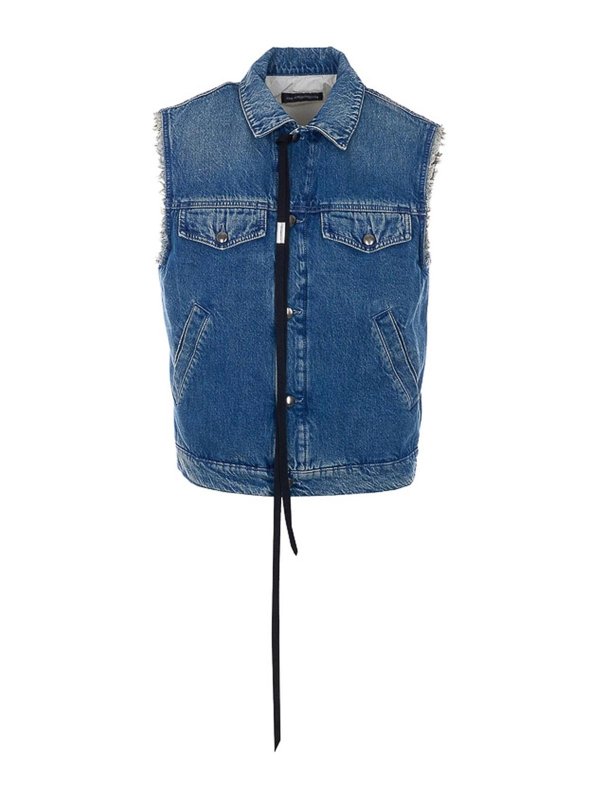 ANN DEMEULEMEESTER: denim jacket - Outerwear