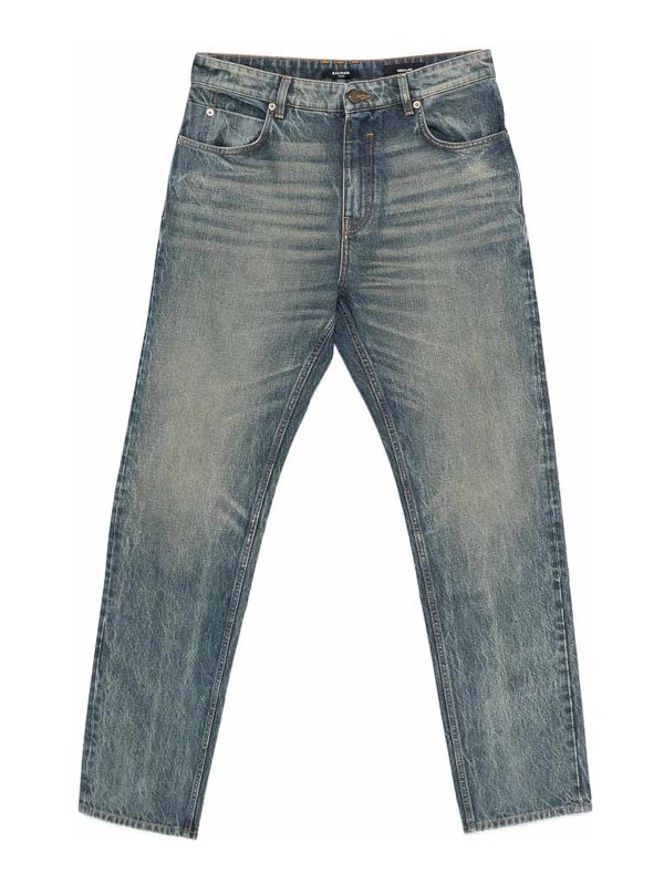 Balmain: straight leg jeans - Jeans