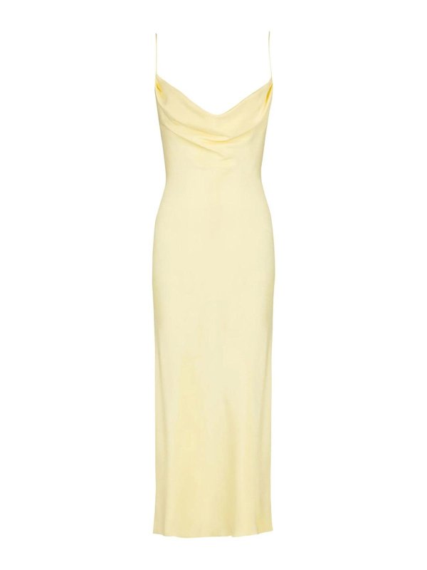 Balmain: Knielange Kleider - Knielanges Kleid - Gelb
