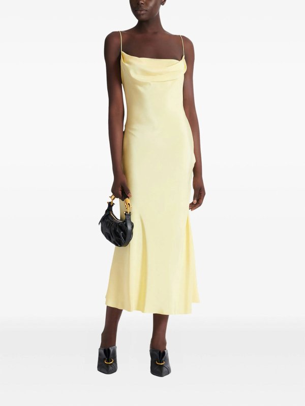 Balmain: Knielange Kleider online - Knielanges Kleid - Gelb