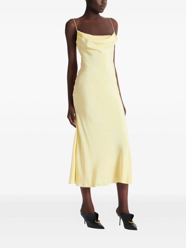 The Best Shops Balmain: Knielange Kleider - Knielanges Kleid - Gelb
