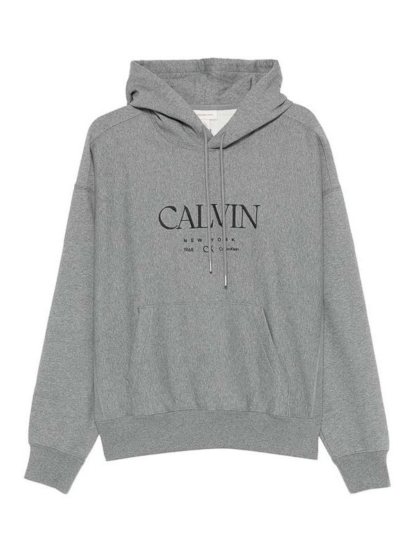 CALVIN KLEIN: Sudaderas y suéteres - Sudadera - Gris