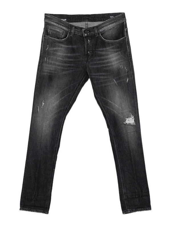 DONDUP: Jeans Rectos - Vaqueros Rectos - Negro