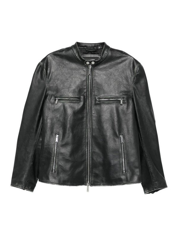 DSQUARED2: leather jacket - Outerwear