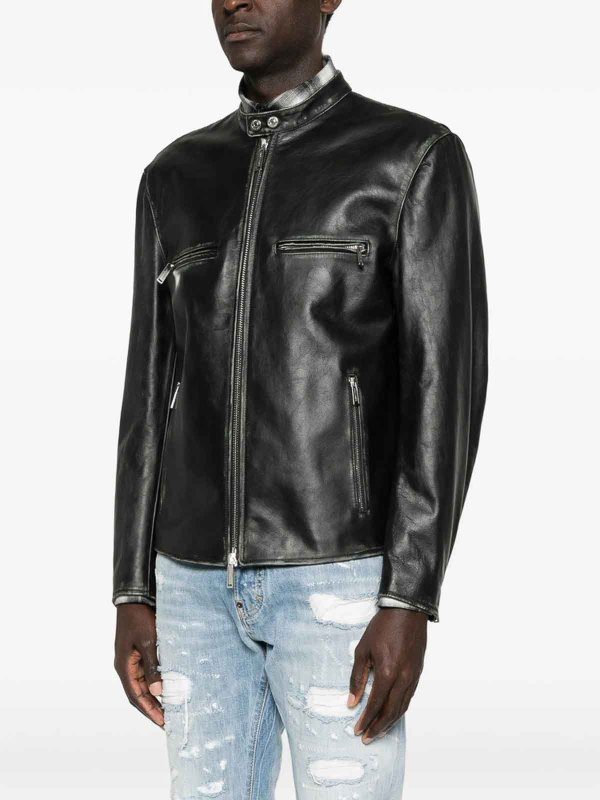 The Best Shops DSQUARED2: leather jacket - Outerwear