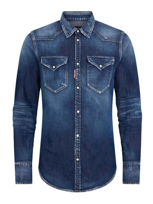 DSQUARED2: Hemden - Hemd - Blau
