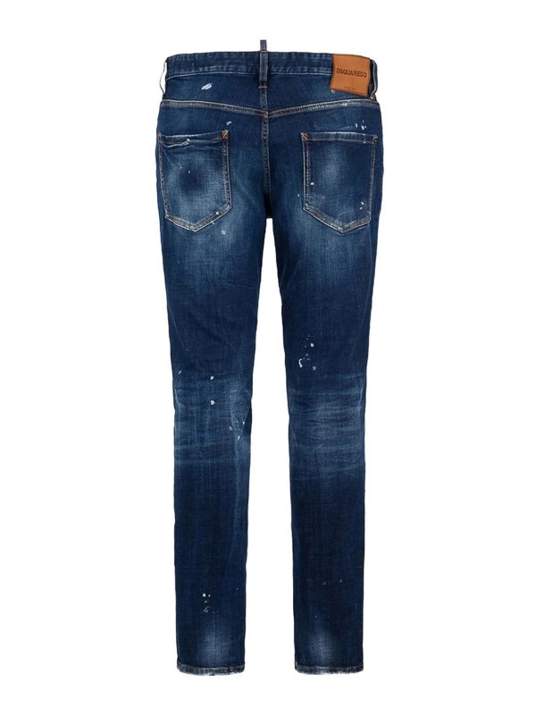 DSQUARED2: Jeans à jambe droite online - Jean Droit - Bleu