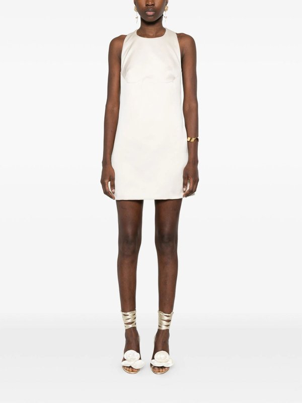 膝丈ドレス - 白 shop online: ELISABETTA FRANCHI