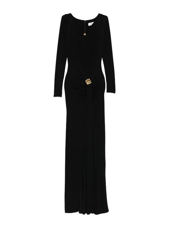 ELISABETTA FRANCHI: ニーレングスドレス - 膝丈ドレス - 黒