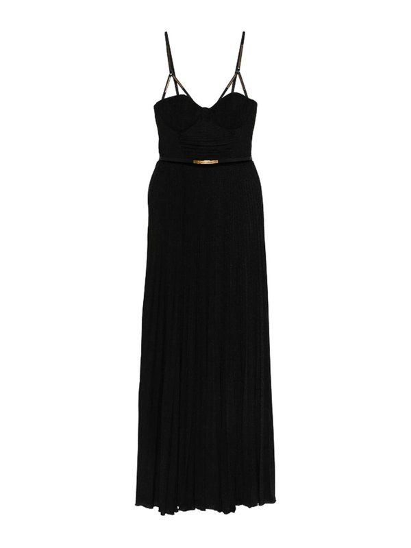 ELISABETTA FRANCHI: ニーレングスドレス - 膝丈ドレス - 黒