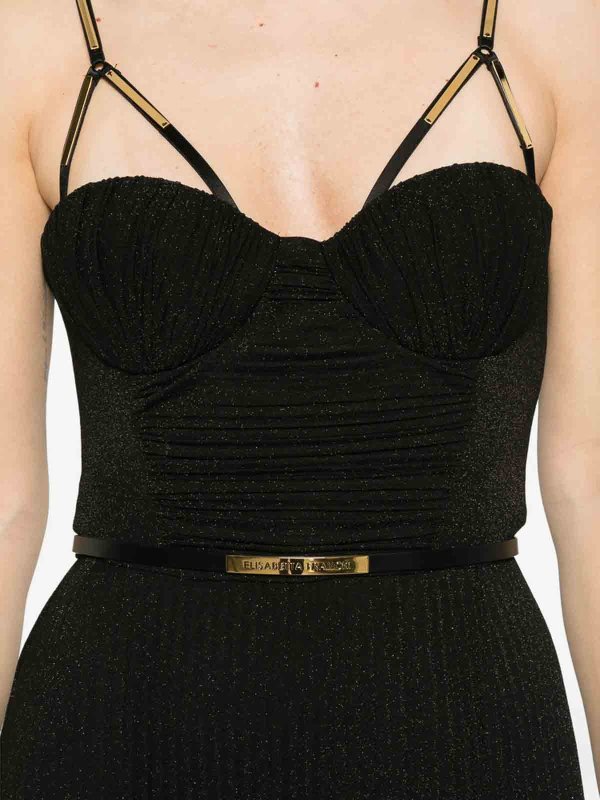 The Best Shops ELISABETTA FRANCHI: ニーレングスドレス - 膝丈ドレス - 黒