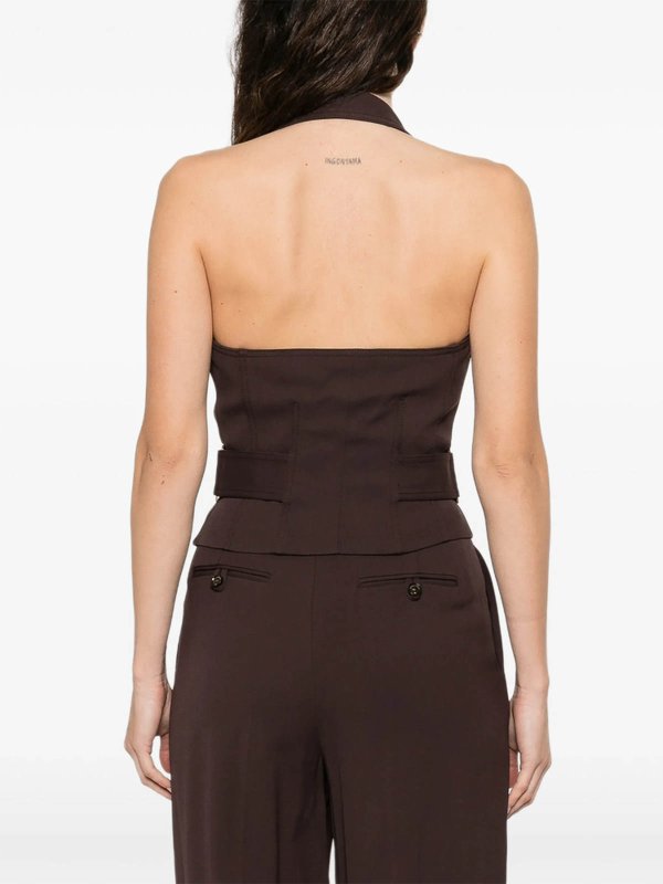 ELISABETTA FRANCHI buy online ウェストコート/ジレ - ブラウン