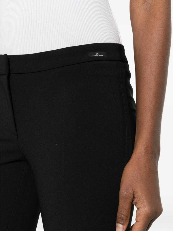 テーラードパンツ - 黒 shop online: ELISABETTA FRANCHI