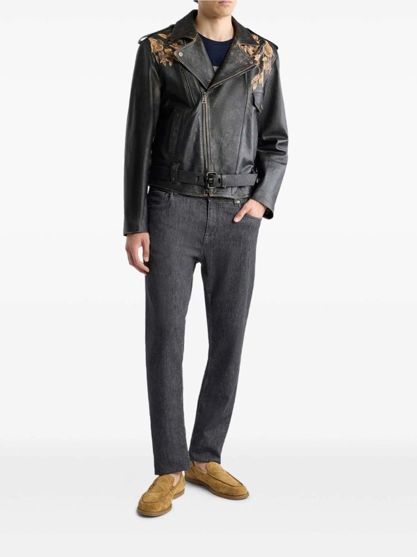 Ledermantel - Schwarz shop online: ETRO