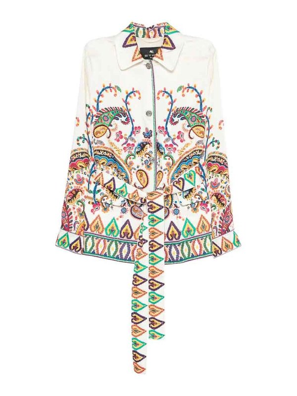 ETRO: Abrigos cortos - Abrigo Corto - Blanco