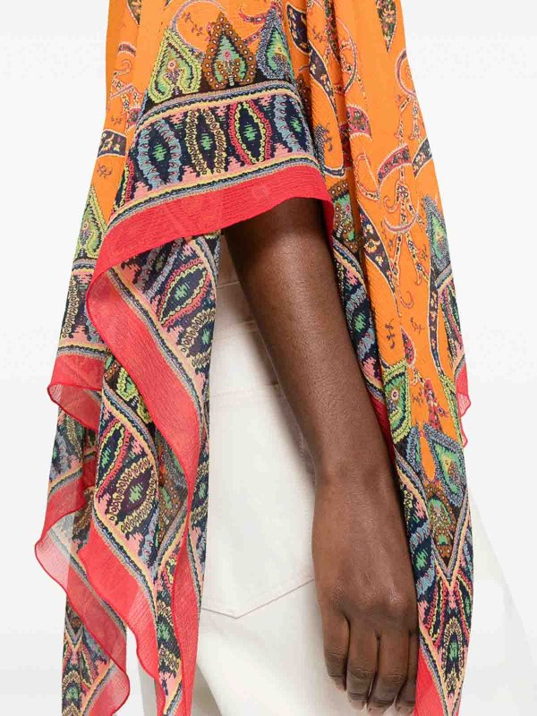 ETRO: ケープ＆ポンチョ online - ケープ/ポンチョ - オレンジ