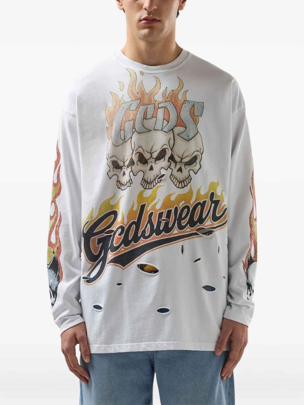 GCDS: Sweatshirts und Pullover online - Sweatshirt - Weiß