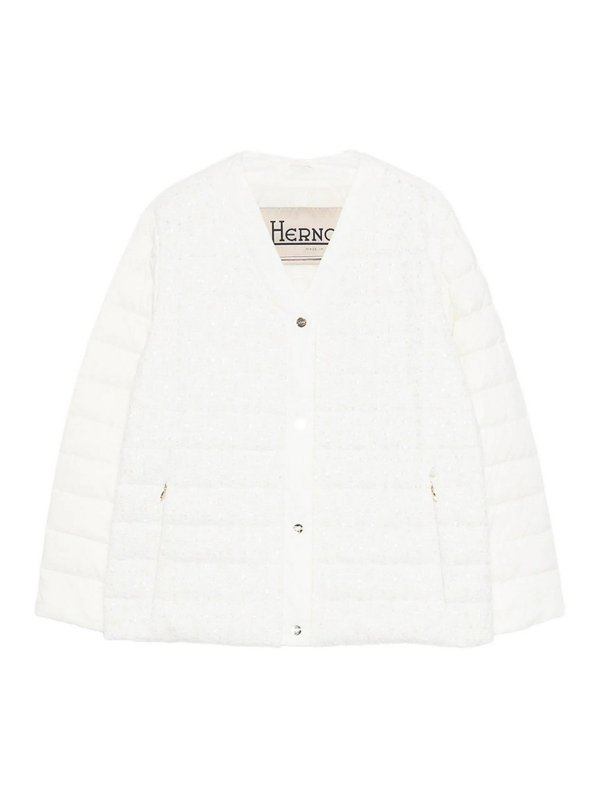 HERNO: Vestes-rembourrees - Blouson Rembourré - Blanc