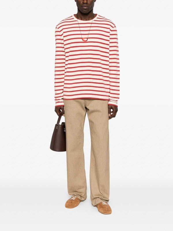 Pull Col Rond - Beige shop online: JIL SANDER