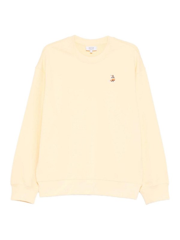 MAISON KITSUNÉ: Sudaderas y suéteres - Sudadera - Amarillo
