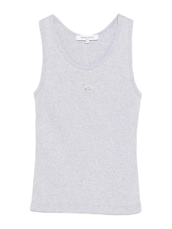 MAISON KITSUNÉ: Tops y camisetas sin mangas - Top - Gris