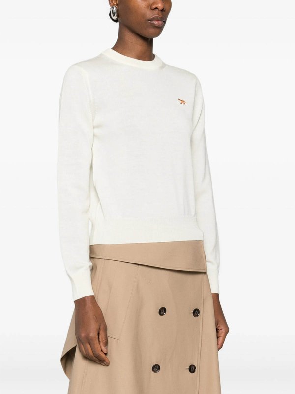 MAISON KITSUNÉ buy online Rundhalspullover - Hellbeige
