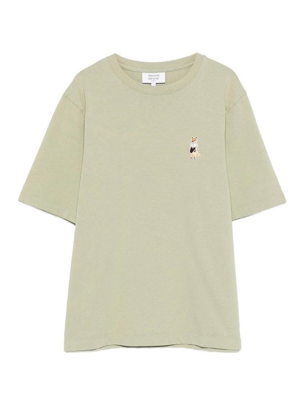 MAISON KITSUNÉ: Tシャツ - Tシャツ - 緑