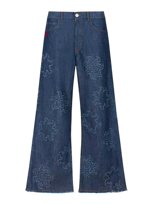 Marni: Jeans à jambe droite - Jean Droit - Bleu