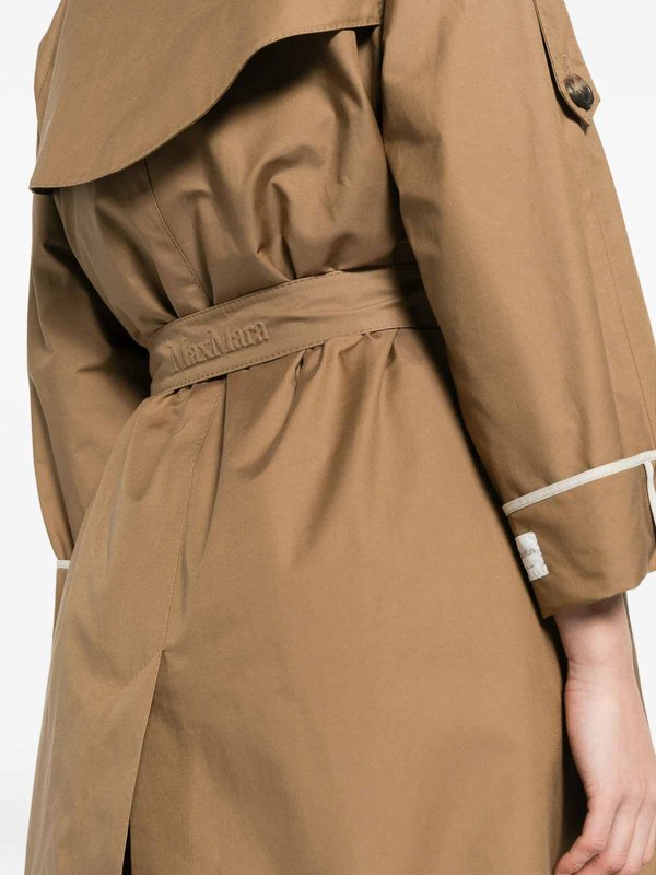 トレンチコート - ブラウン shop online: MAX MARA THE CUBE