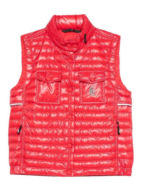 MONCLER: Kurze Daunenjacken - Daunenjacke - Rot