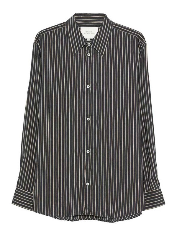 STUDIO NICHOLSON: Hemden - Hemd - Jeansblau