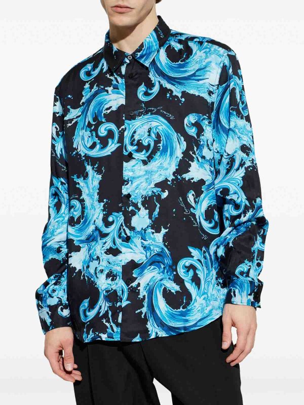 シャツ - ブルー shop online: Versace Jeans Couture