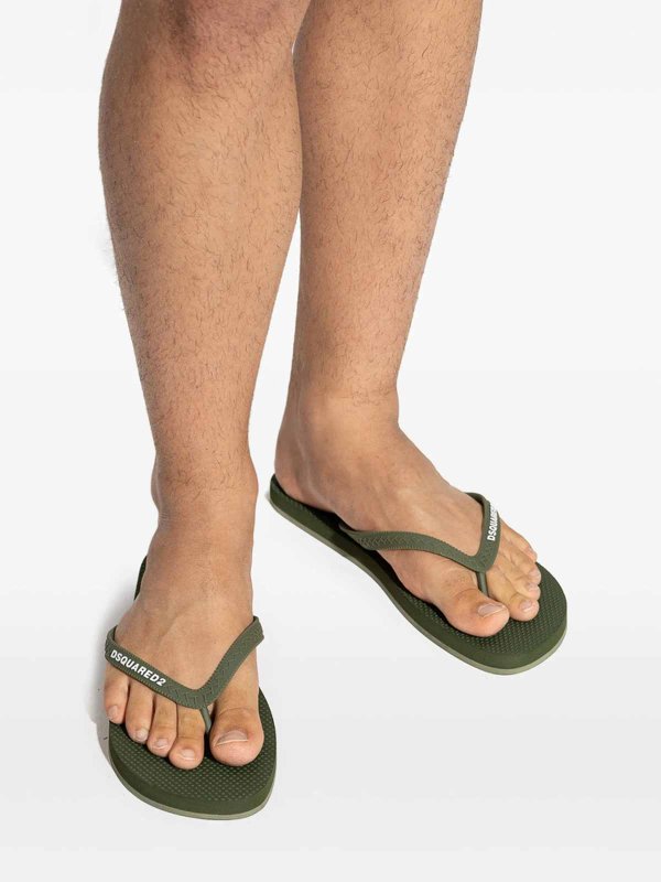 The Best Shops DSQUARED2: Tongs - Vert