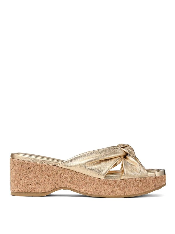 JIMMY CHOO: サンダル - サンダル - 金
