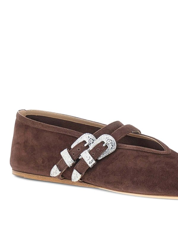 フラットシューズ - ブラウン shop online: LE MONDE BÉRYL