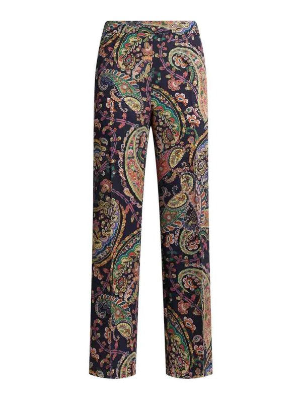ETRO: Pantalones casual - Pantalón Casual - Azul