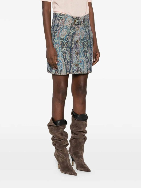 ETRO: ニーレングススカート＆ミディ丈 online - 膝丈/ミディスカート - ブルー