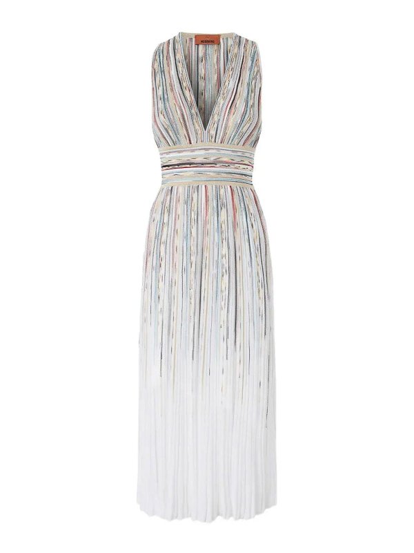 MISSONI: Robe longueur genou - Robe Au Genou - Blanc