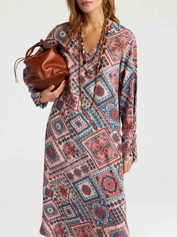 MOMONI: Robe longueur genou - Robe Au Genou - Multicolore