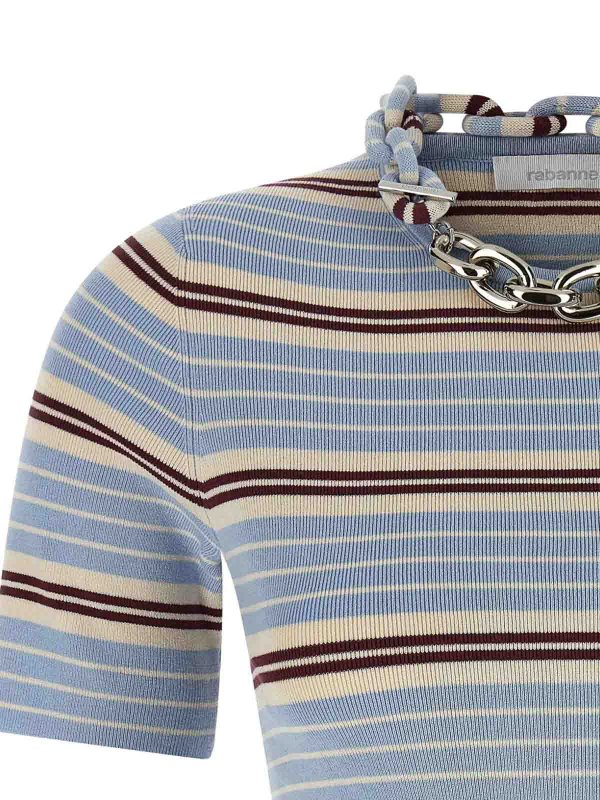 Suéter Cuello Redondo - Azul Replica 
online: RABANNE