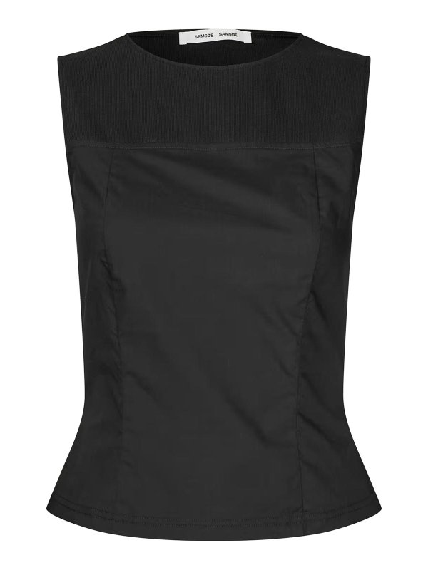 SAMSOE SAMSOE: Tops y camisetas sin mangas - Top - Negro