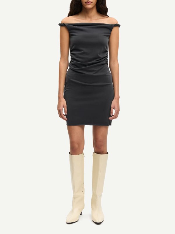 The Best Shops SAMSOE SAMSOE: Knielange Kleider - Knielanges Kleid - Schwarz