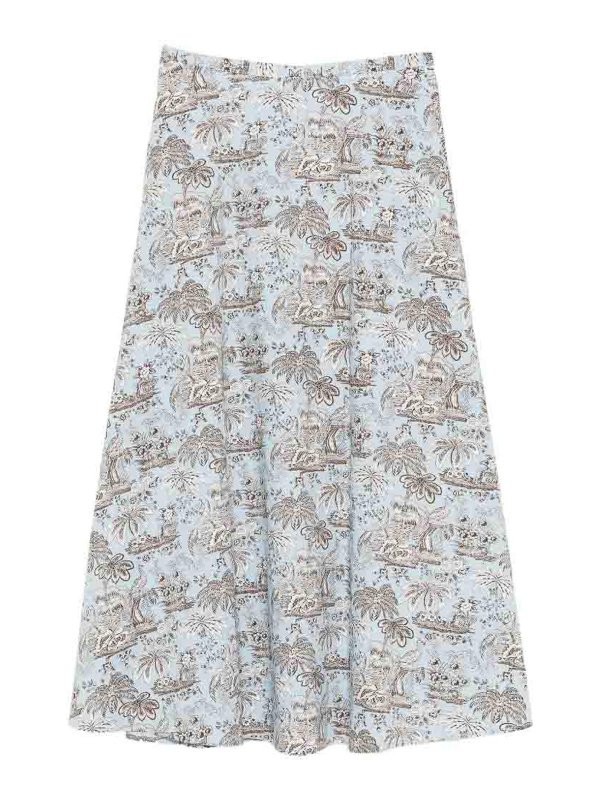 STAUD: Knielange und Midi Röcke - Midirock - Hellblau