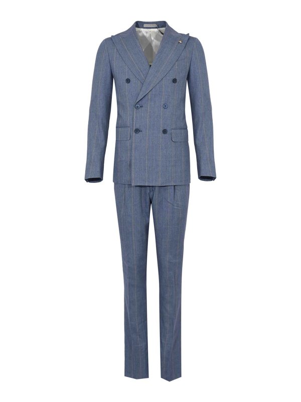 CORNELIANI: Robe longueur genou - Robe Au Genou - Denim