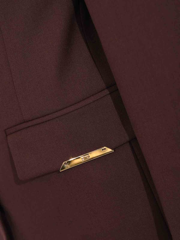 The Best Shops ELISABETTA FRANCHI: blazers - Cool Wool Jacket With Jewel Plaques