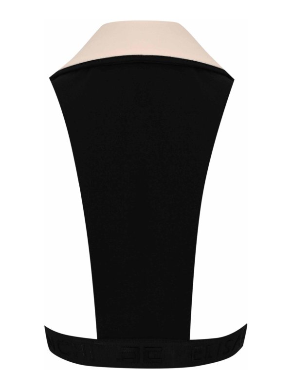 ELISABETTA FRANCHI: gilet online - Gilet In Crepe Bicolore Con Maxi Revers