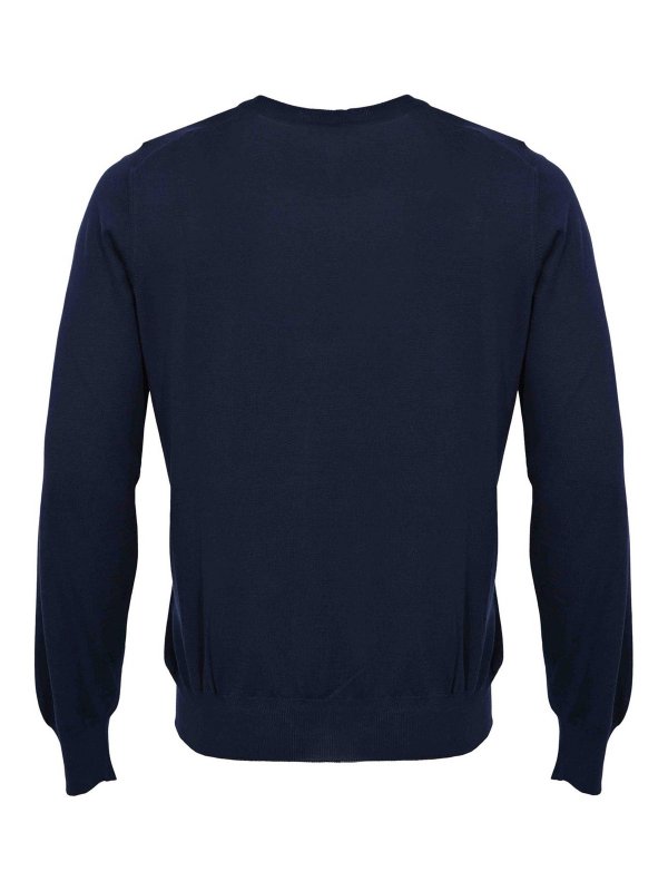 FAY: Strickpullover mit Rundhalsausschnitt online - Rundhalspullover - Hellblau